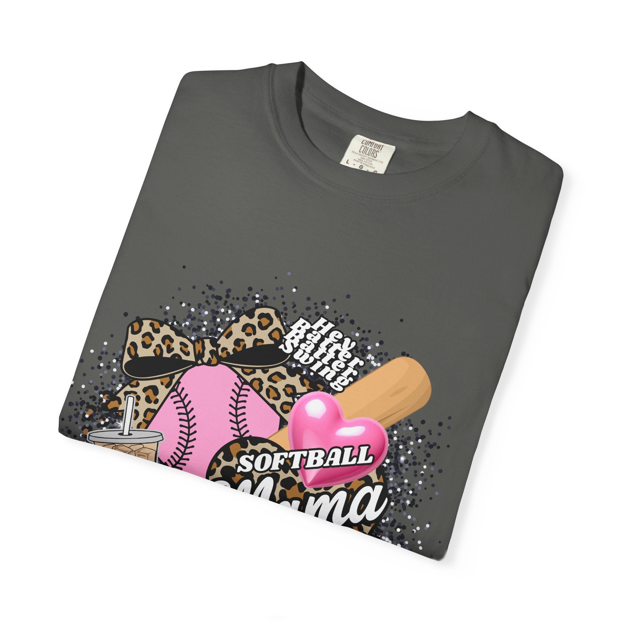 Softball Mama T-Shirt — Pink Bat & Ball Graphic for Proud Softball Moms
