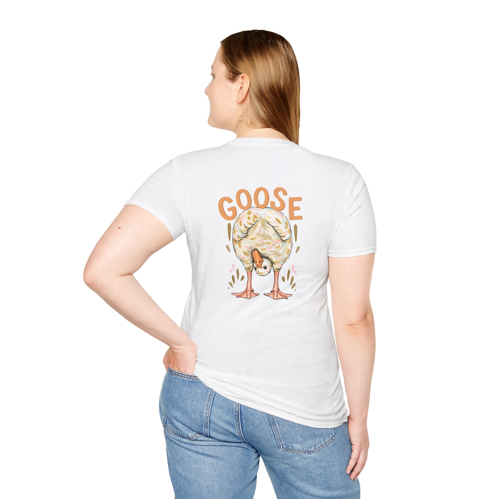 Double-sided Duck Duck Goose T-Shirt — Cute Pastel Duck & Goose Graphic Tee