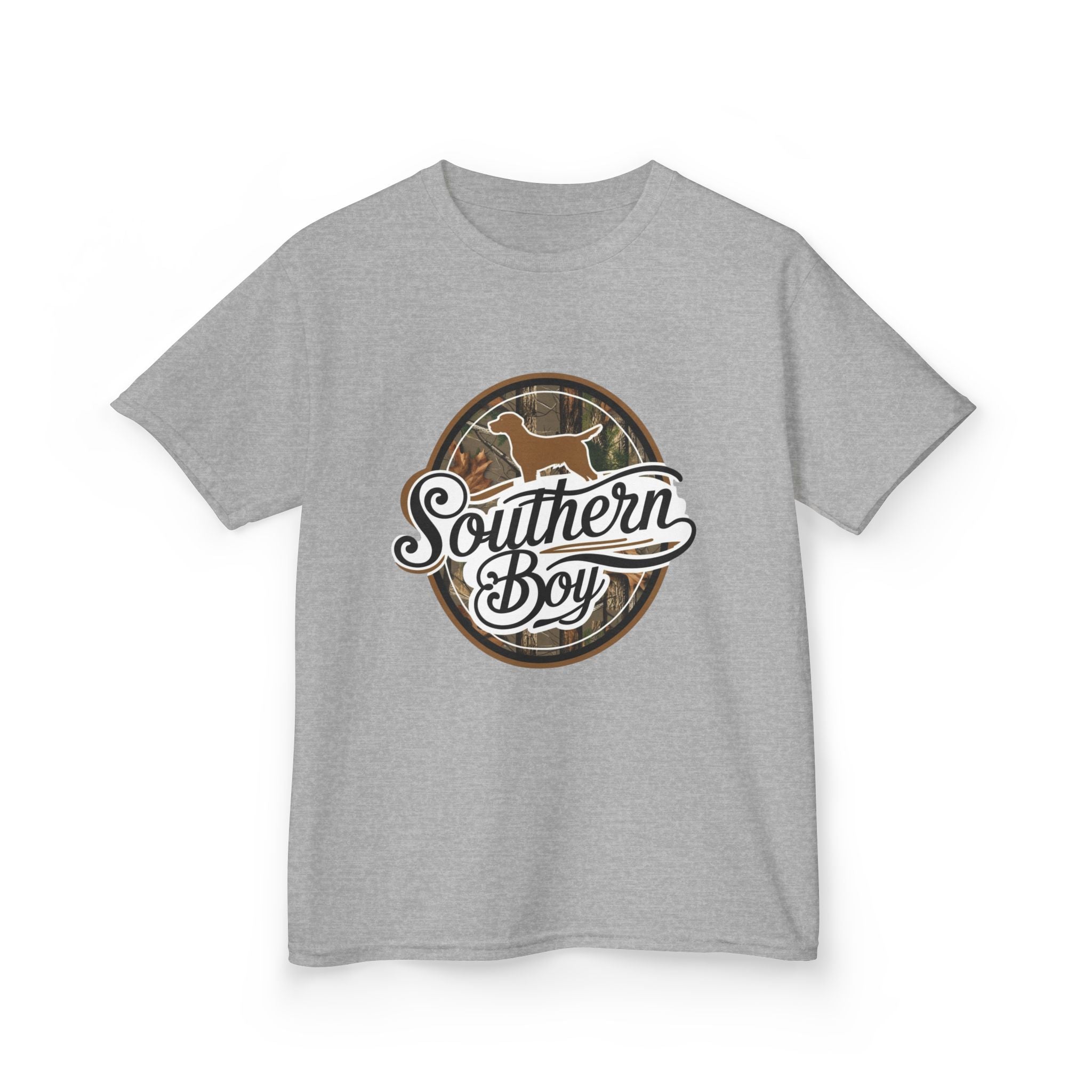 Kids "Southern Boy" Graphic Tee — Rustic Camouflage Horse Design