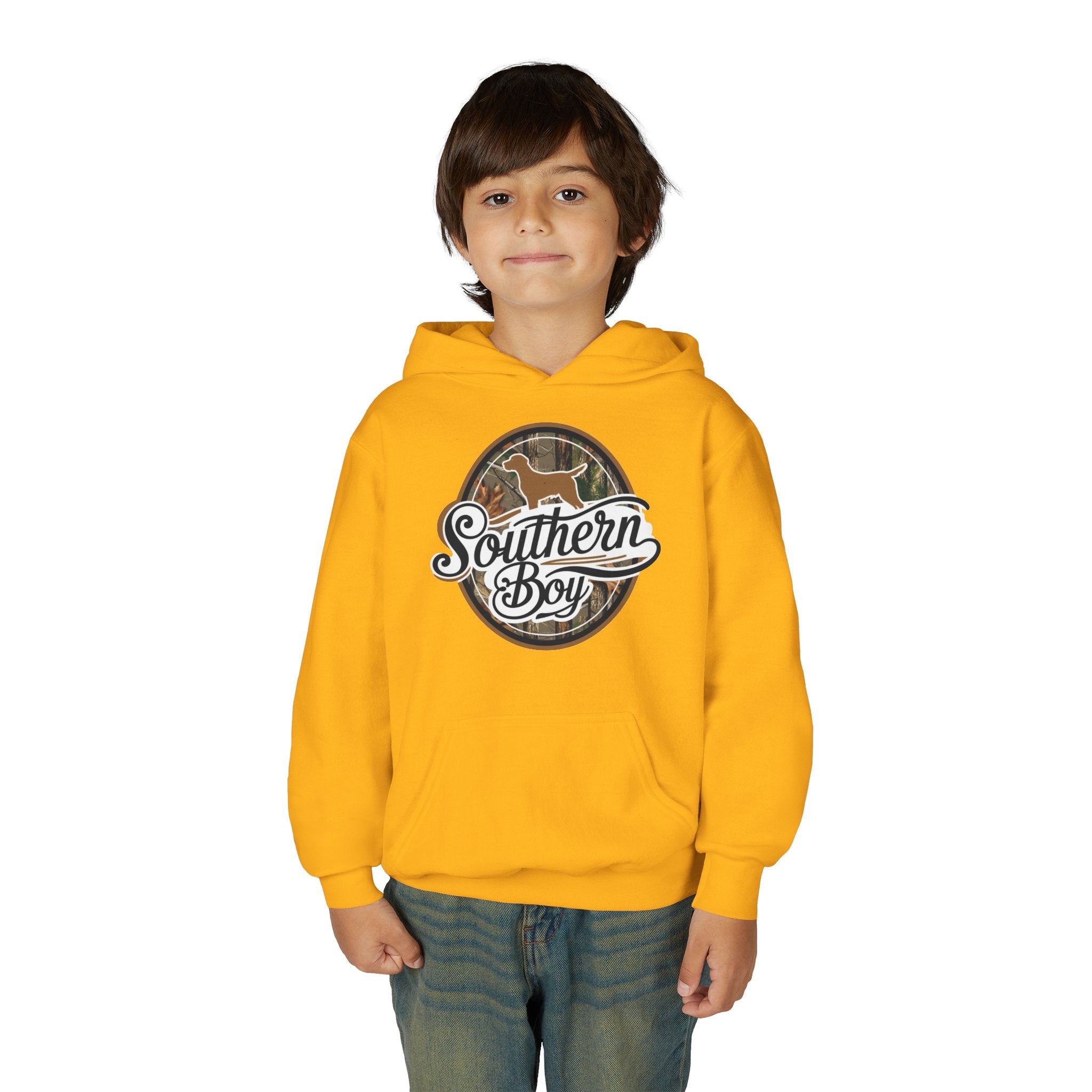 Youth Hoodie - "Southern Boy" Vintage Camo Logo