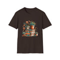 Book Lover T-Shirt — "Just a Girl Who Loves Books" Floral Stack Tee