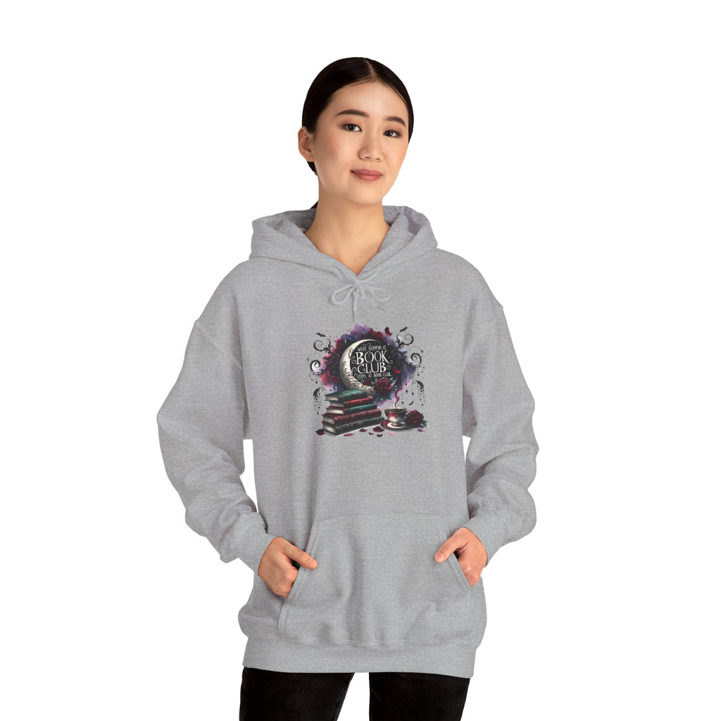 Gothic Bookstack Hoodie – "Read the Dark" Literary Mystery Sweatshirt