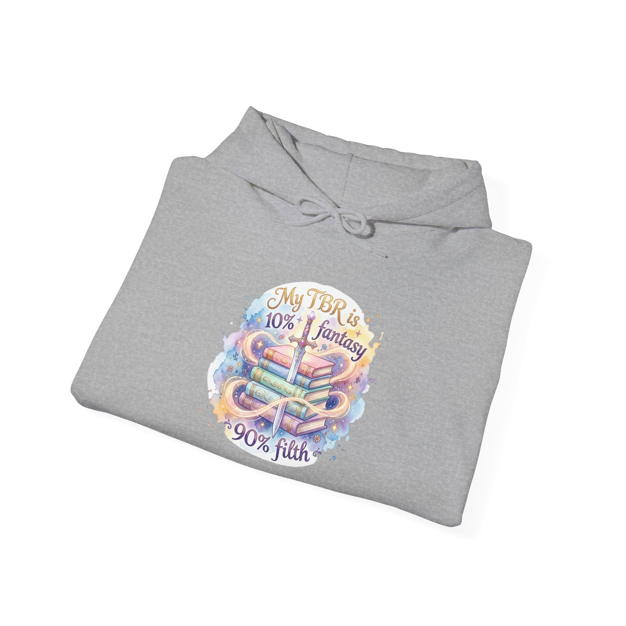 Hoodie — "My Tho is 40% Fantasy, 90% Fish" Colorful Nautical Graphic Hoodie