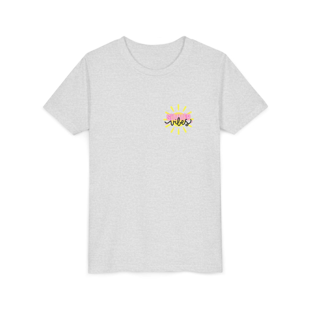 Youth Tee — "SUMMER Vibes" Pink Floaty Checkerboard Kids T-Shirt