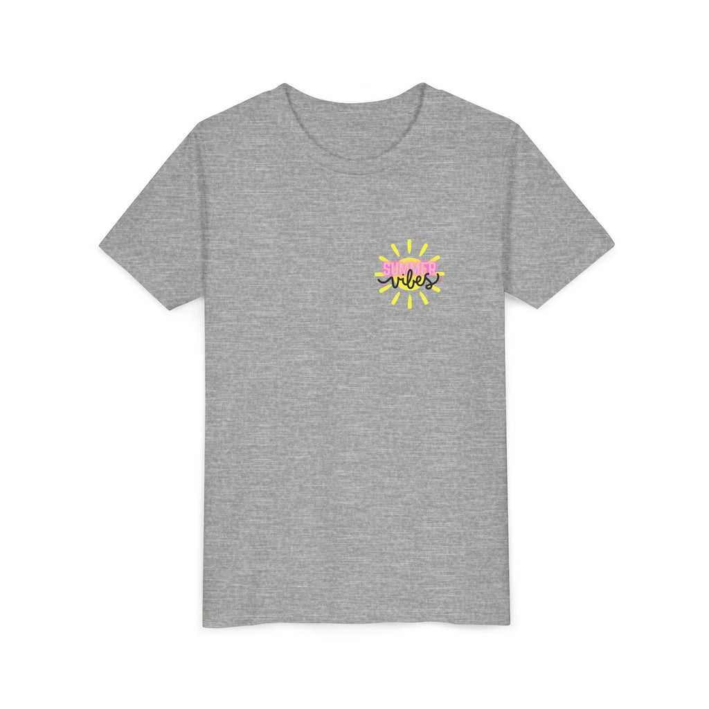 Youth Tee — "SUMMER Vibes" Pink Floaty Checkerboard Kids T-Shirt