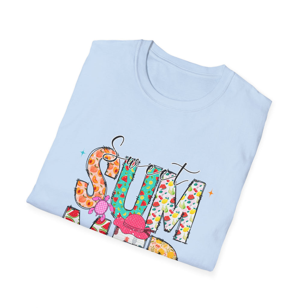 Summer Time Graphic T-Shirt — Colorful Tropical Beach Design