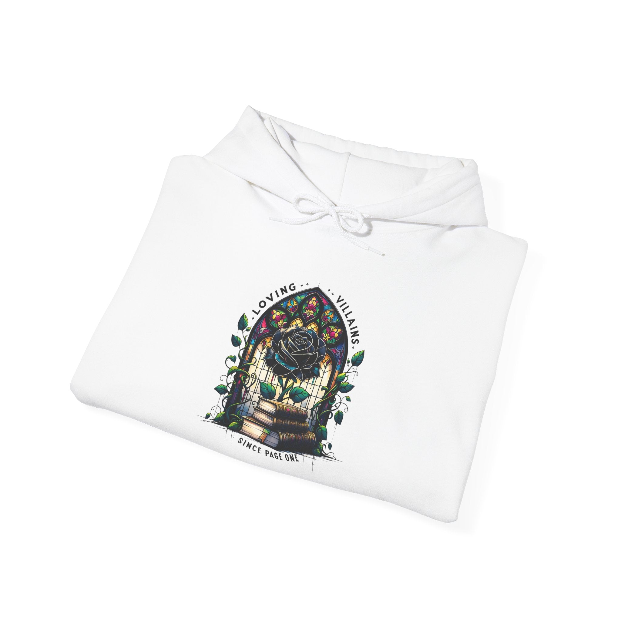 Hoodie — 'Eat the Rich' Gothic Garden Stained-Glass Hoodie