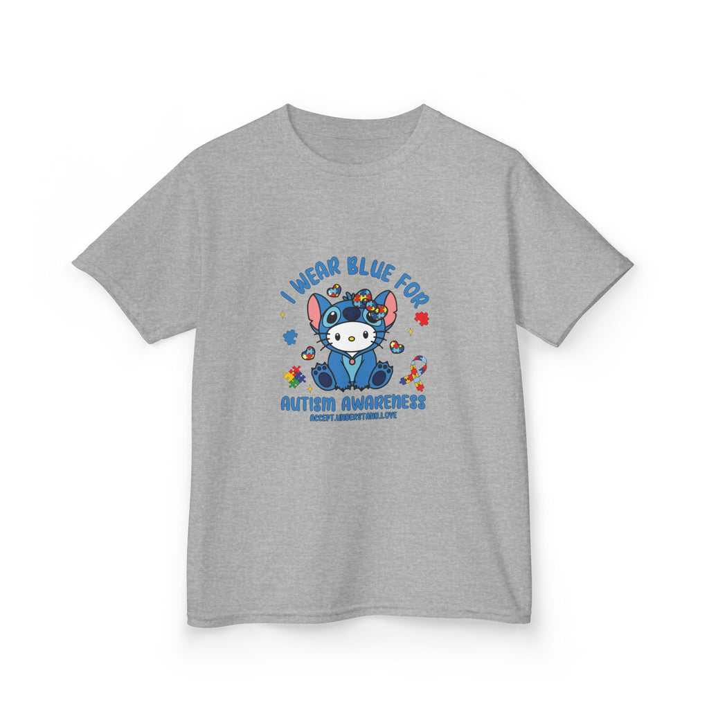 Kids Tee — "I Wear Blue for Autism Awareness" Cute Panda Autism Awareness Shirt