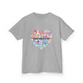 Kids T-Shirt — "Celebrate Minds of All Kinds" Rainbow Flower Heart