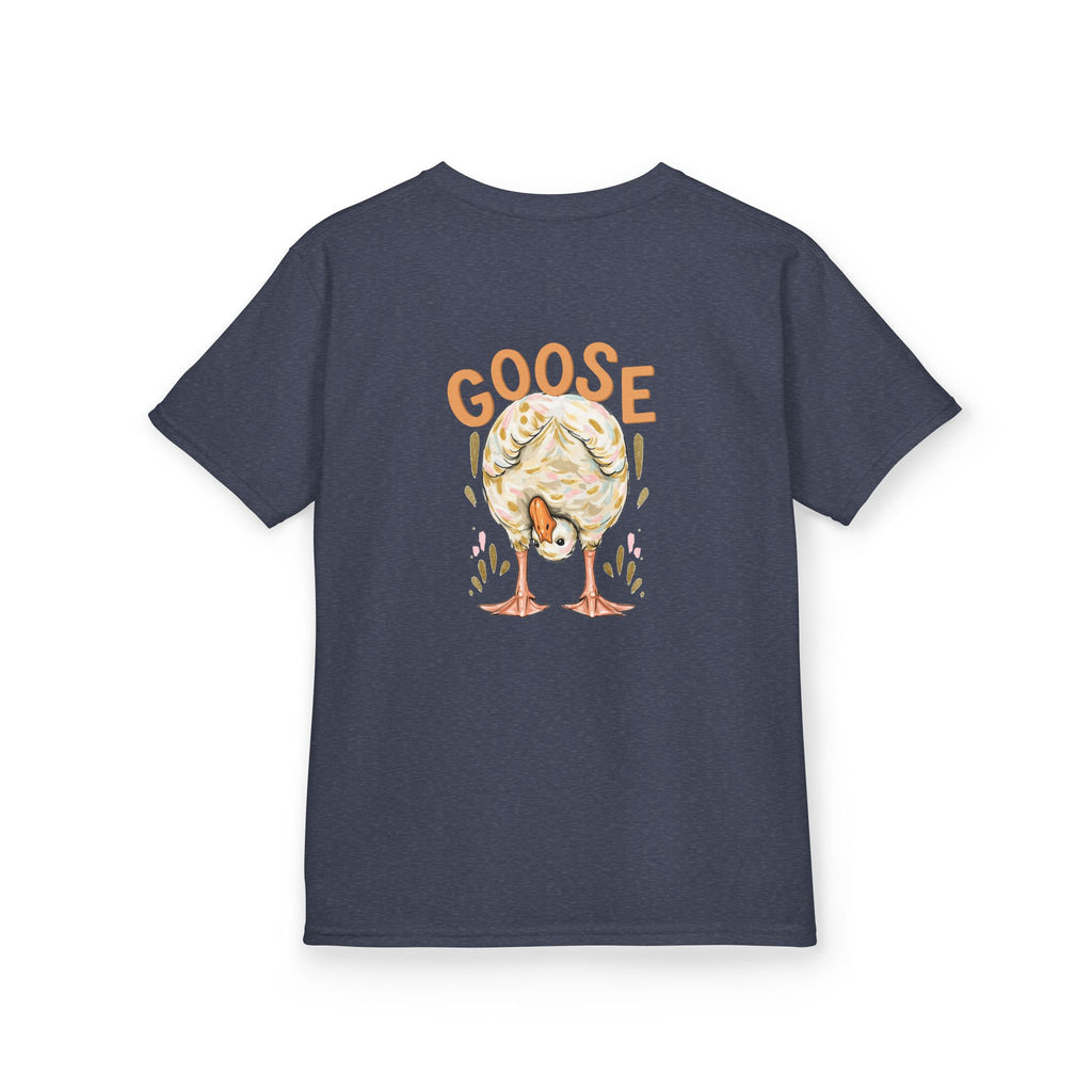Kids Tee — Cute Duck & Goose Illustration ("Duck Duck" Front, "Goose" Back)