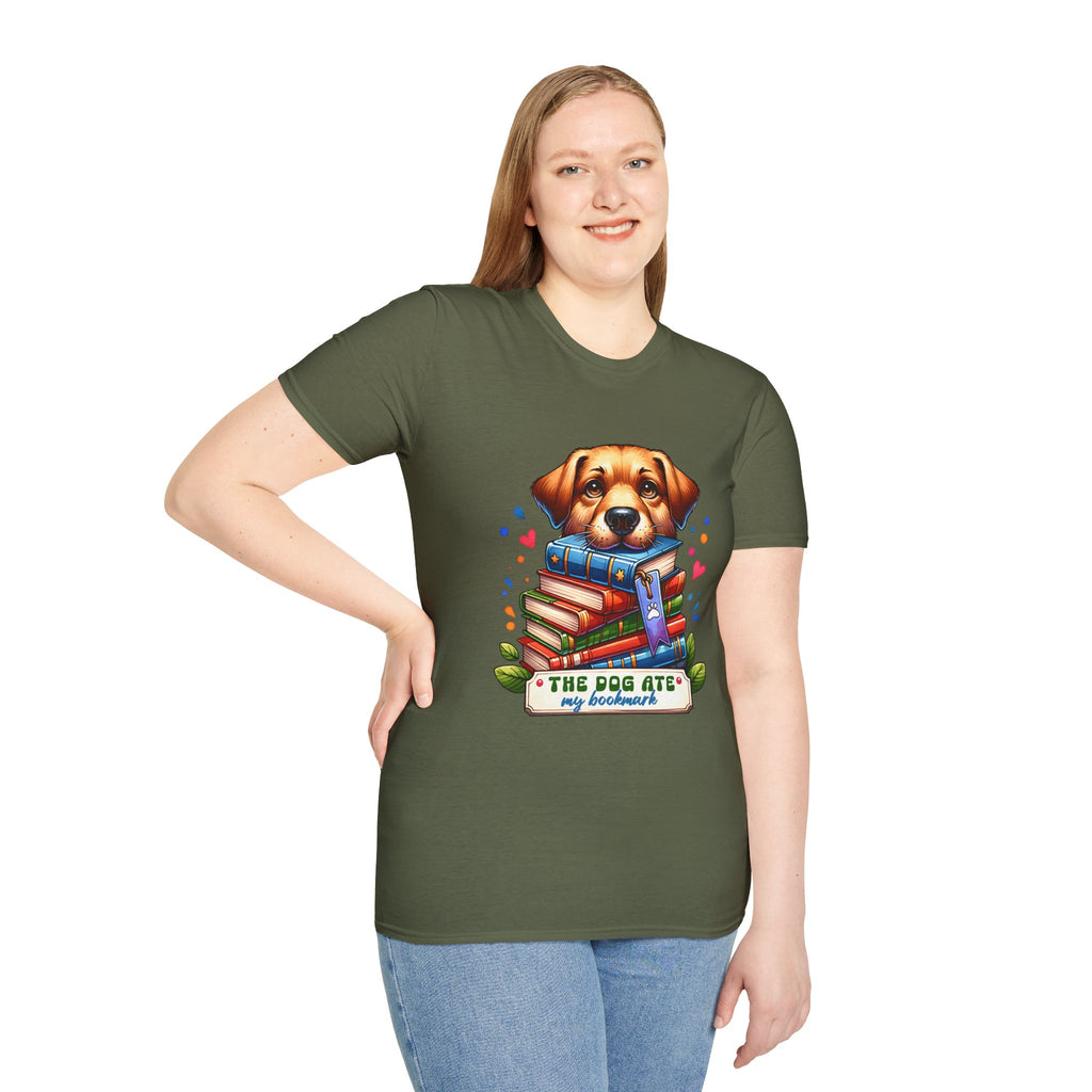 Dog Ate My Homework T-Shirt — Cute Puppy Book Lover Tee
