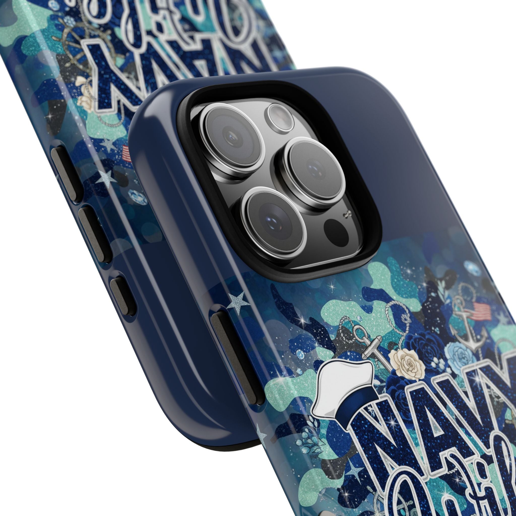 Navy Wife Tough Phone Case — Camouflage Military Tribute Protective Cover