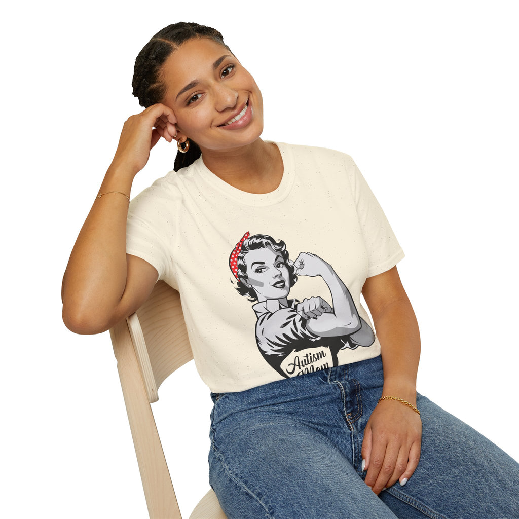 Autism Mom Rosie Riveter T-Shirt — Proud Autism Awareness Tee