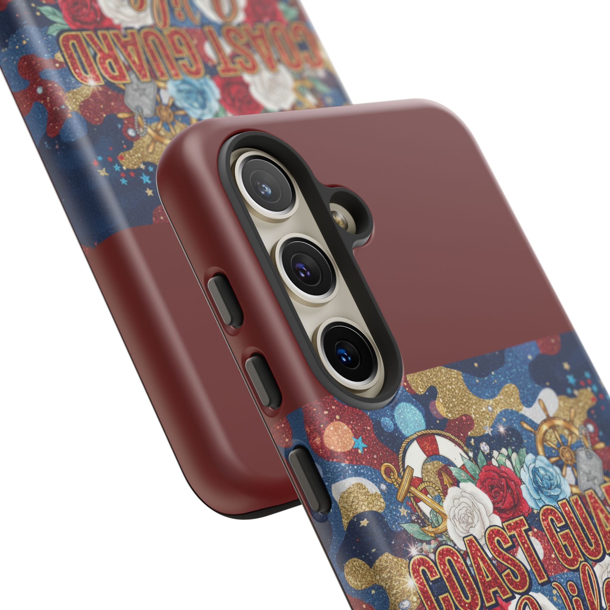 Coast Guard Wife Tough Phone Case — Patriotic Anchor & Lifebuoy Design