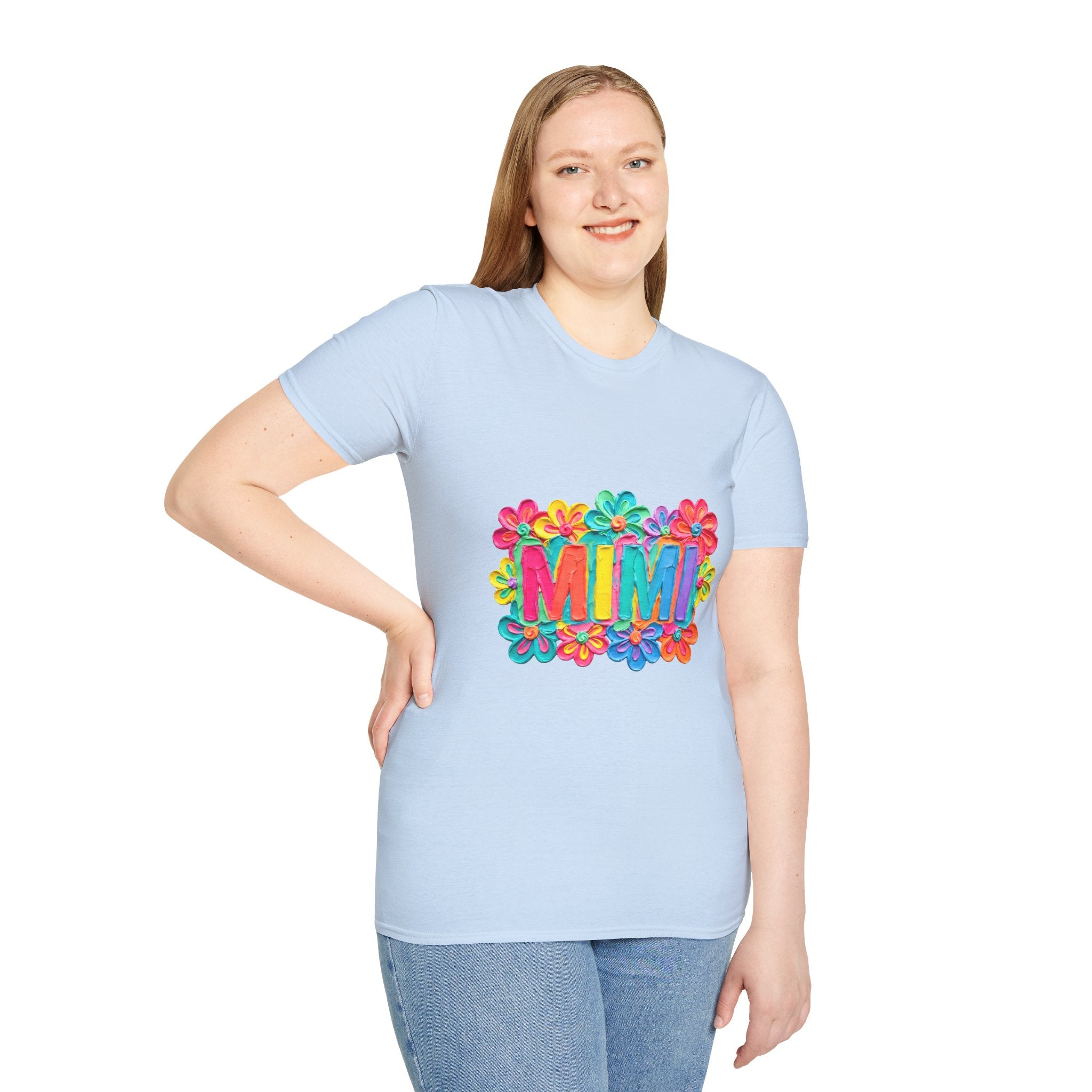 Mimi Floral Tee — Bright Colorful 'MIMI' Graphic T-Shirt