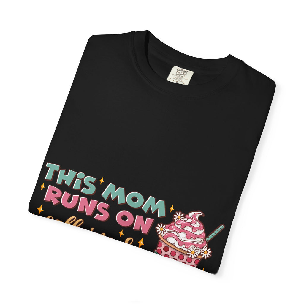Mom Coffee T-Shirt — "This Mom Runs on Caffeine & Chaos" Cute Graphic Tee