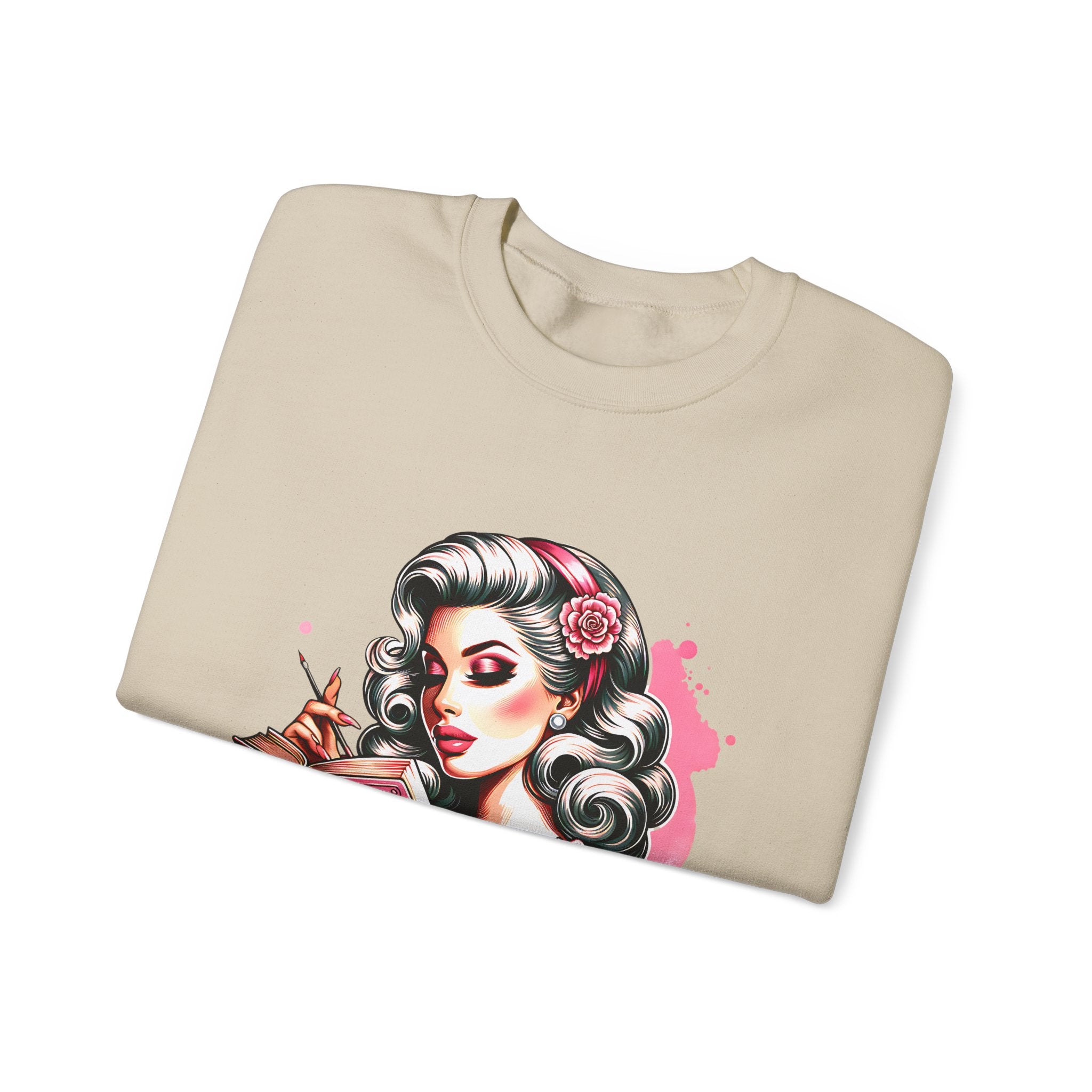 Reader Girl Sweatshirt — "Just One More Chapter" Cozy Graphic Crewneck