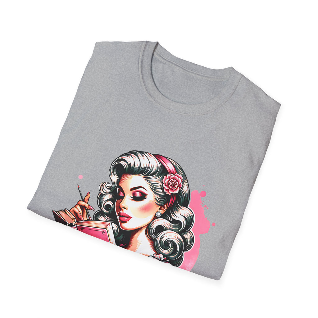 T-Shirt — Retro Pinup Reader "Just One More Chapter" Graphic Tee