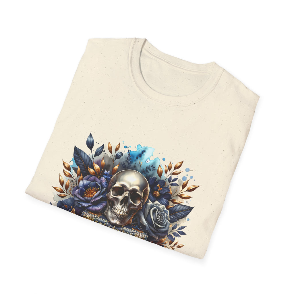 Skull & Roses Book Club T-Shirt — Gothic Literary Graphic Tee