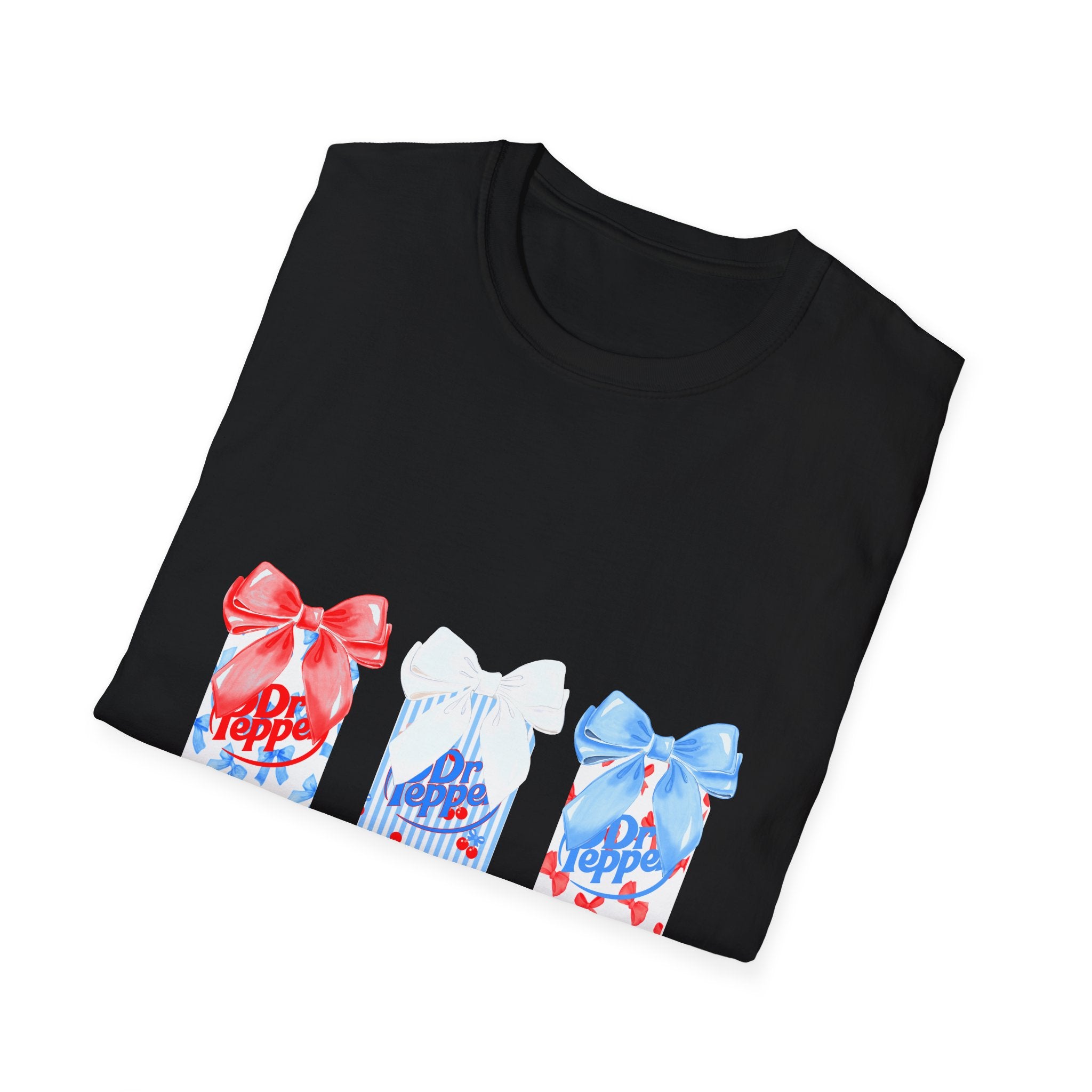 Patriotic Candy Jar T-Shirt — Red White Blue Ribbon 4th of July Tee