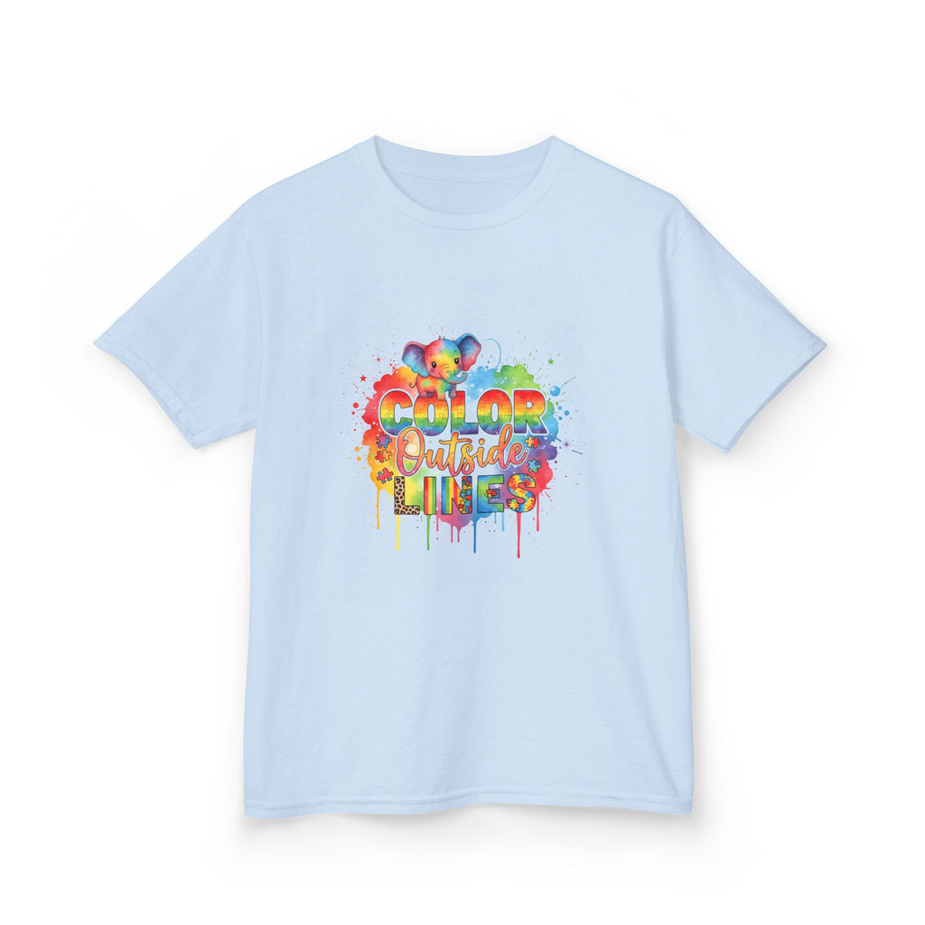 Kids T-Shirt — Color Outside the Lines Rainbow Drip Tee
