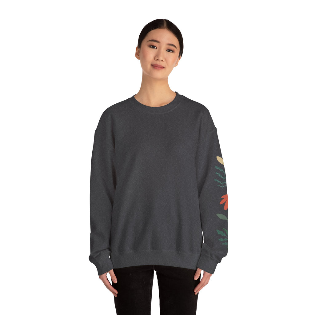 Autism Awareness Crewneck Sweatshirt — "Seeing the World Differently" Floral Design