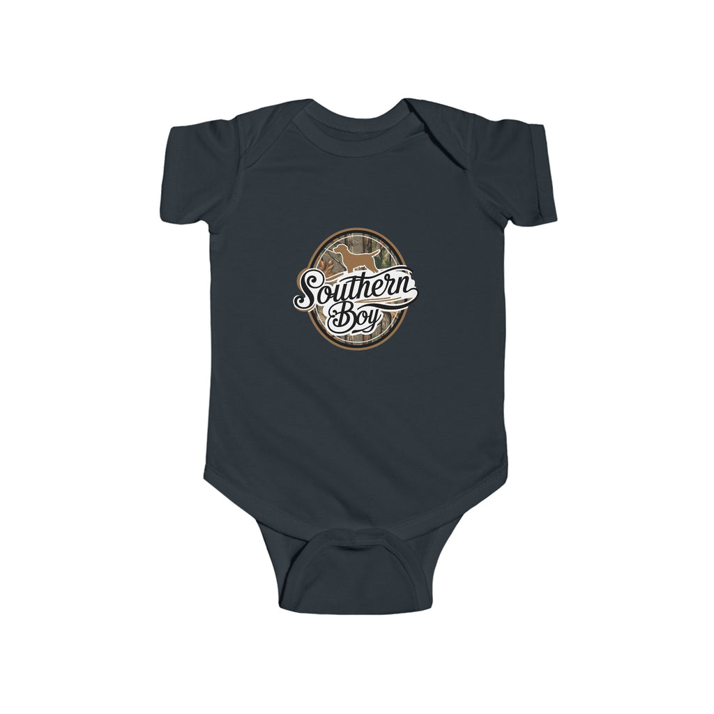 Southern Boy Infant Bodysuit – Vintage Camo Baby Onesie