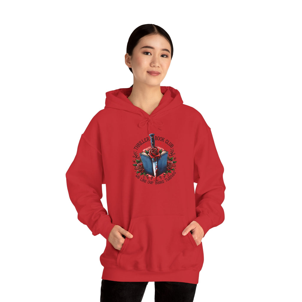Book Club Hoodie — "The Thrillers Book Club" Cozy Reading Sweatshirt