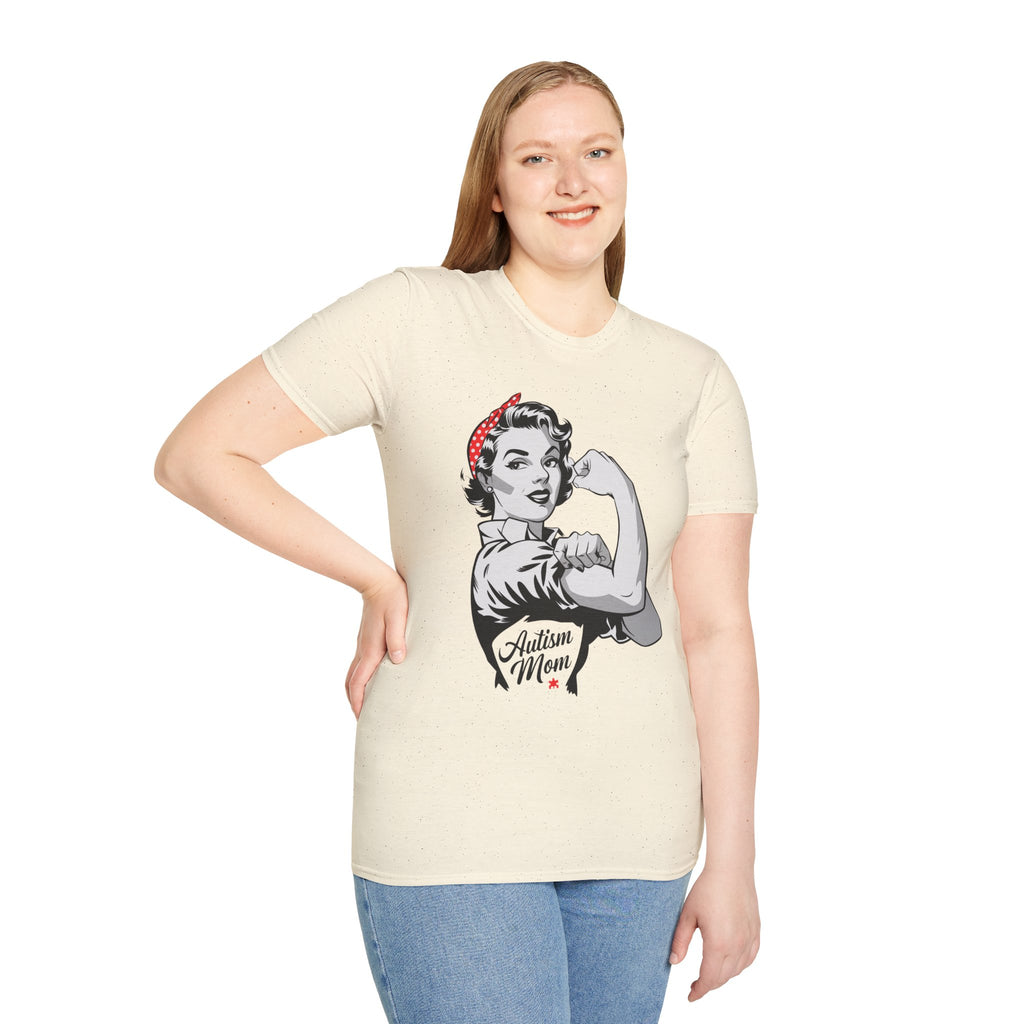 Autism Mom Rosie Riveter T-Shirt — Proud Autism Awareness Tee
