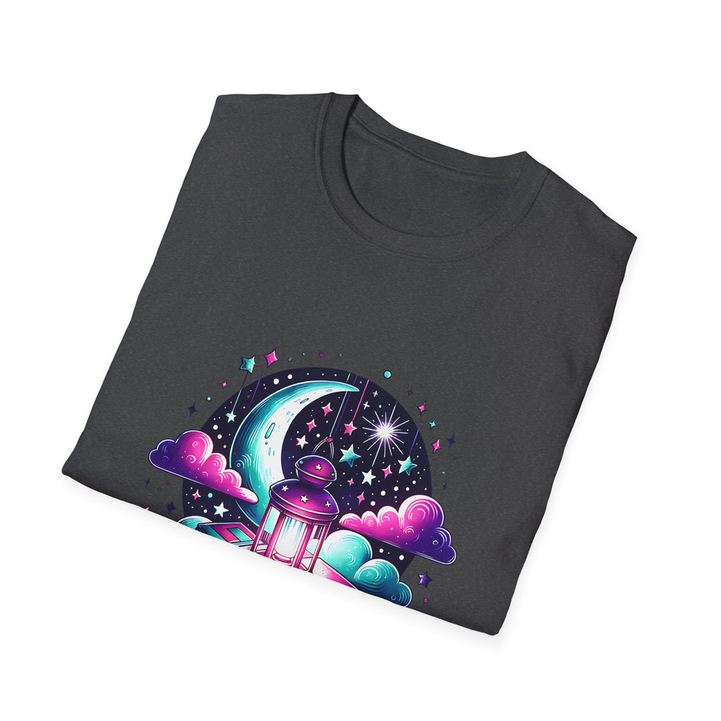 T-Shirt — Moonlit Books Lantern Design ("Let Your Dreams Guide")
