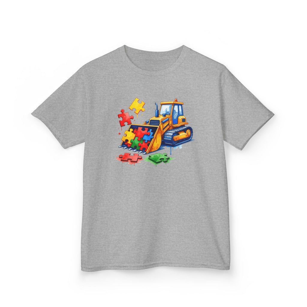 Kids Bulldozer Puzzle Tee — Construction Truck Shirt for Toddlers