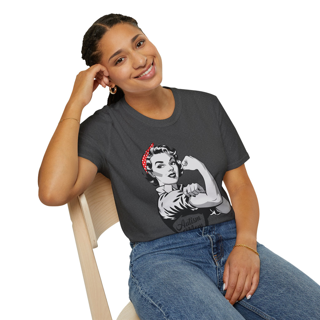 Autism Mom Rosie Riveter T-Shirt — Proud Autism Awareness Tee