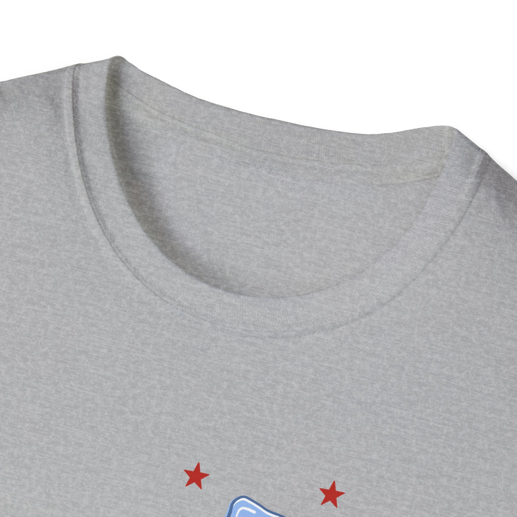 Double-sided American Honey T-Shirt — Patriotic Red White Blue Bow Tee