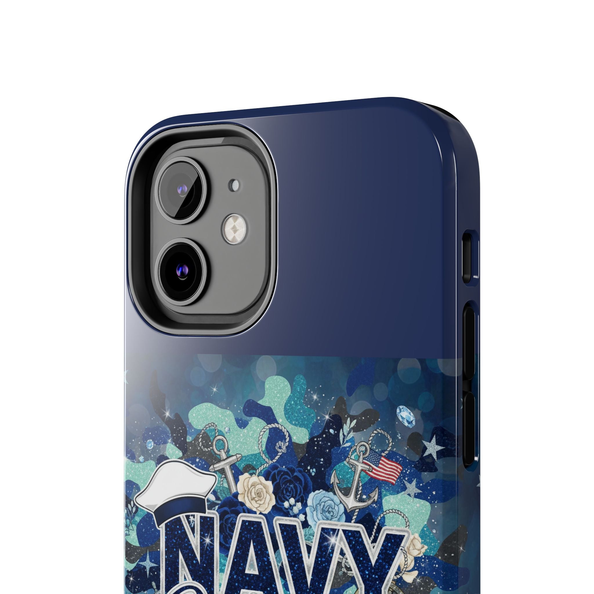 Navy Wife Tough Phone Case — Military Camouflage Protective Phone Cover, Perfect Gift for Navy Spouses