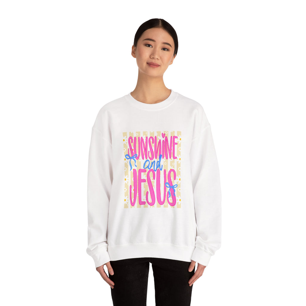 Sunshine and Jesus Sweatshirt - Christian Faith Crewneck