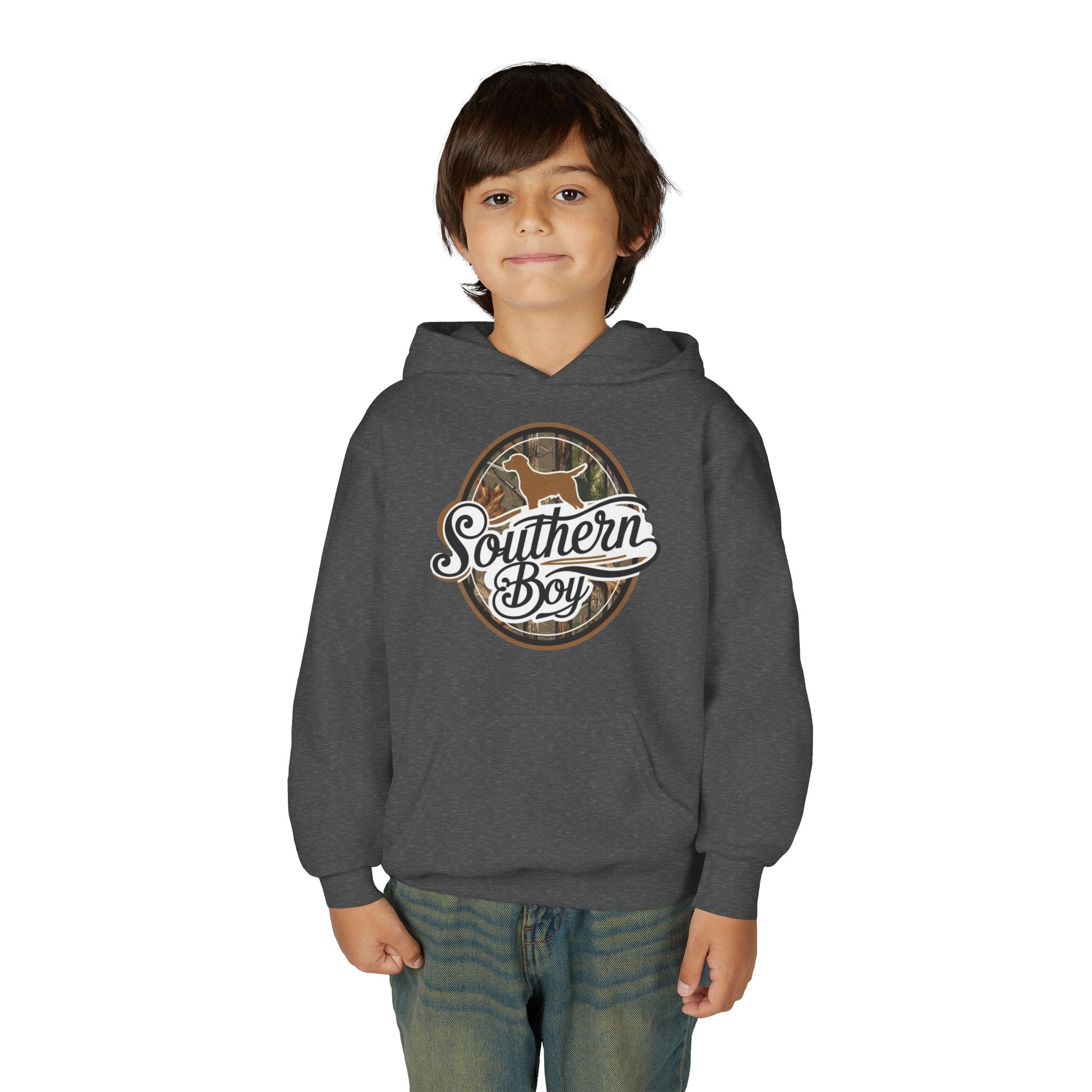 Youth Hoodie - "Southern Boy" Vintage Camo Logo