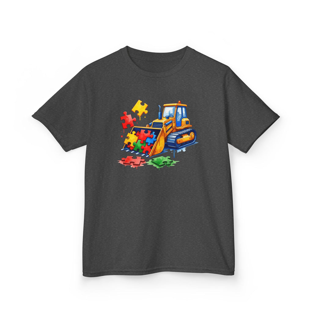 Kids Bulldozer Puzzle Tee — Construction Truck Shirt for Toddlers