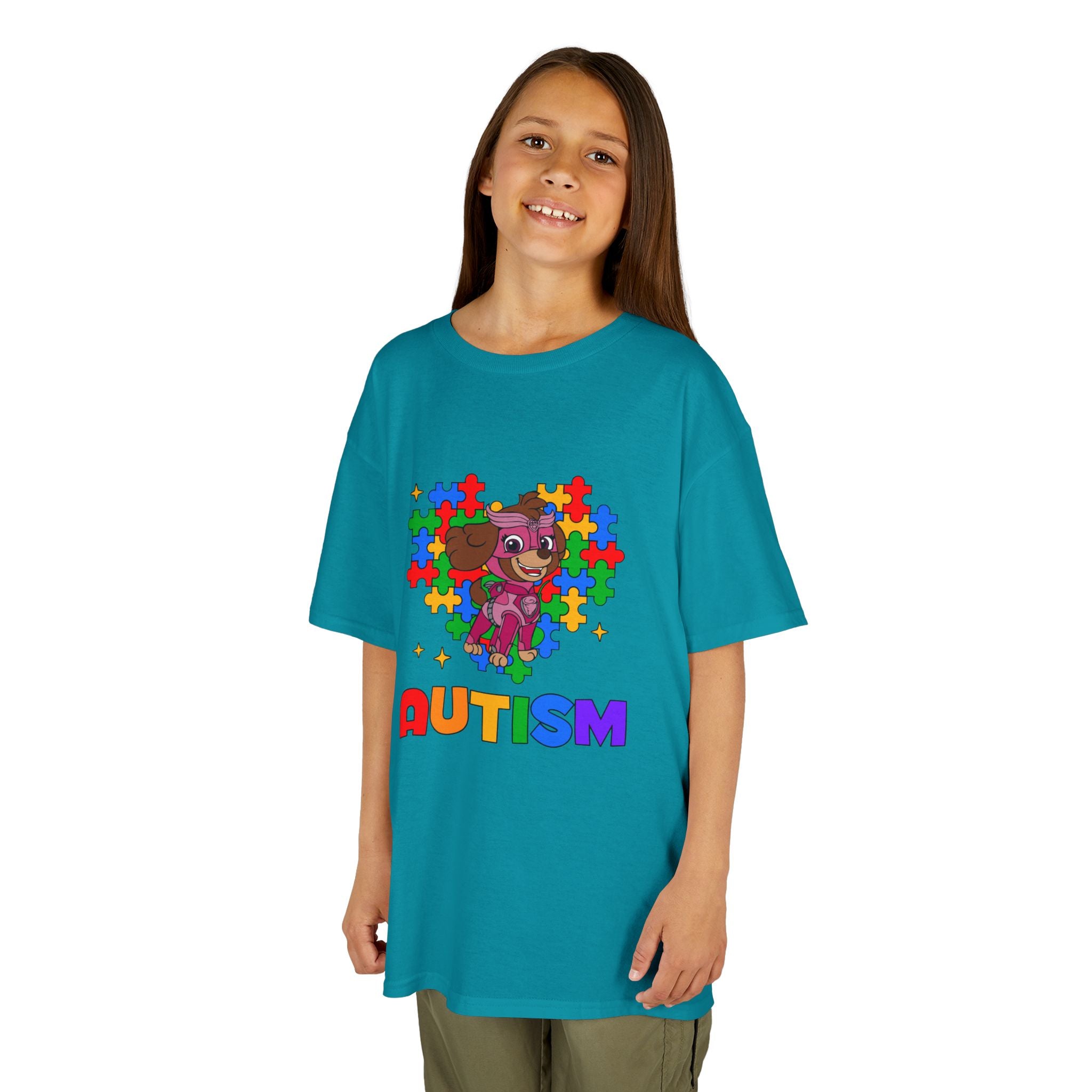 Kids Autism Puzzle Heart T-Shirt — Colorful Awareness Tee for Children