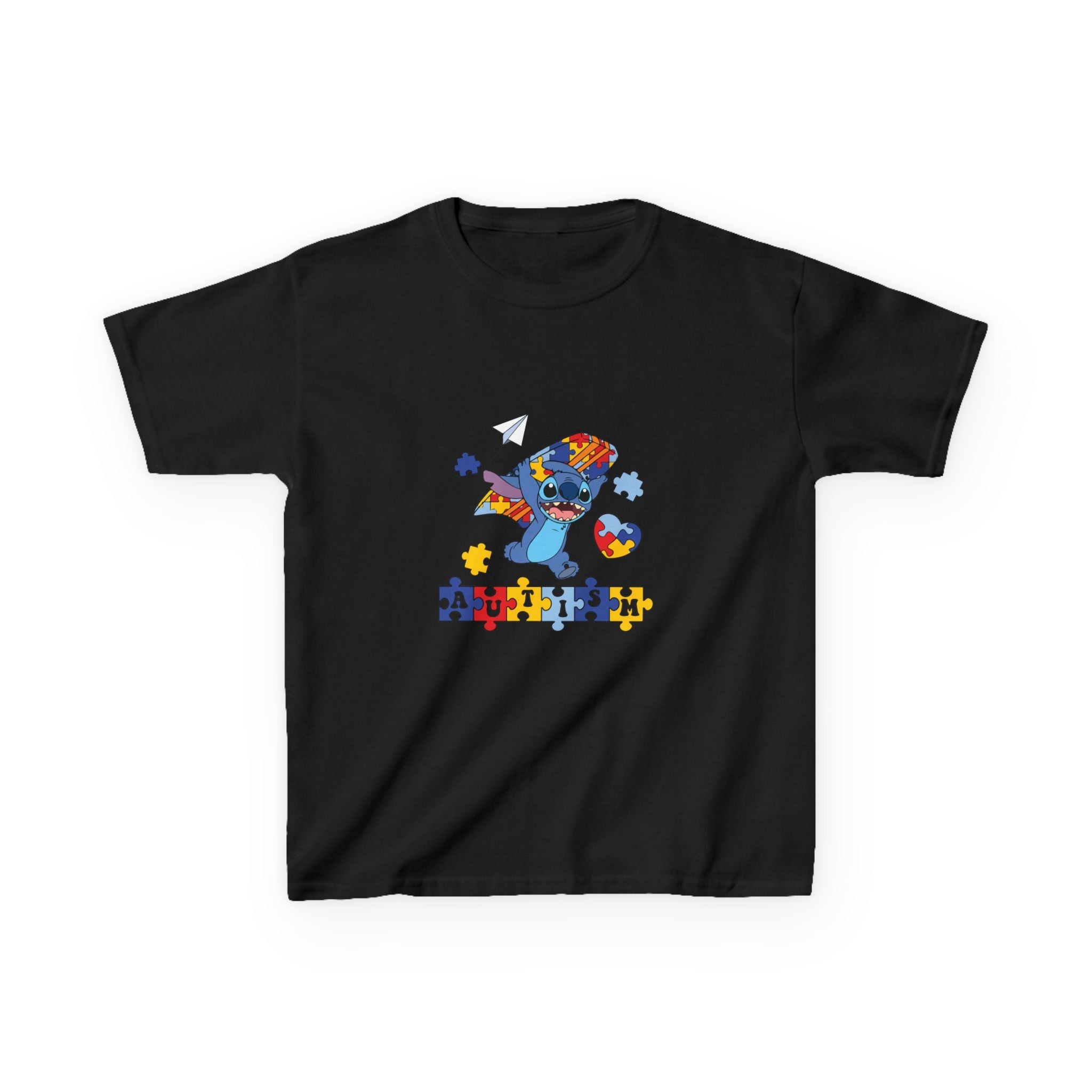 Kids Tee — Colorful Autism Puzzle Heart Design (Autism Awareness)
