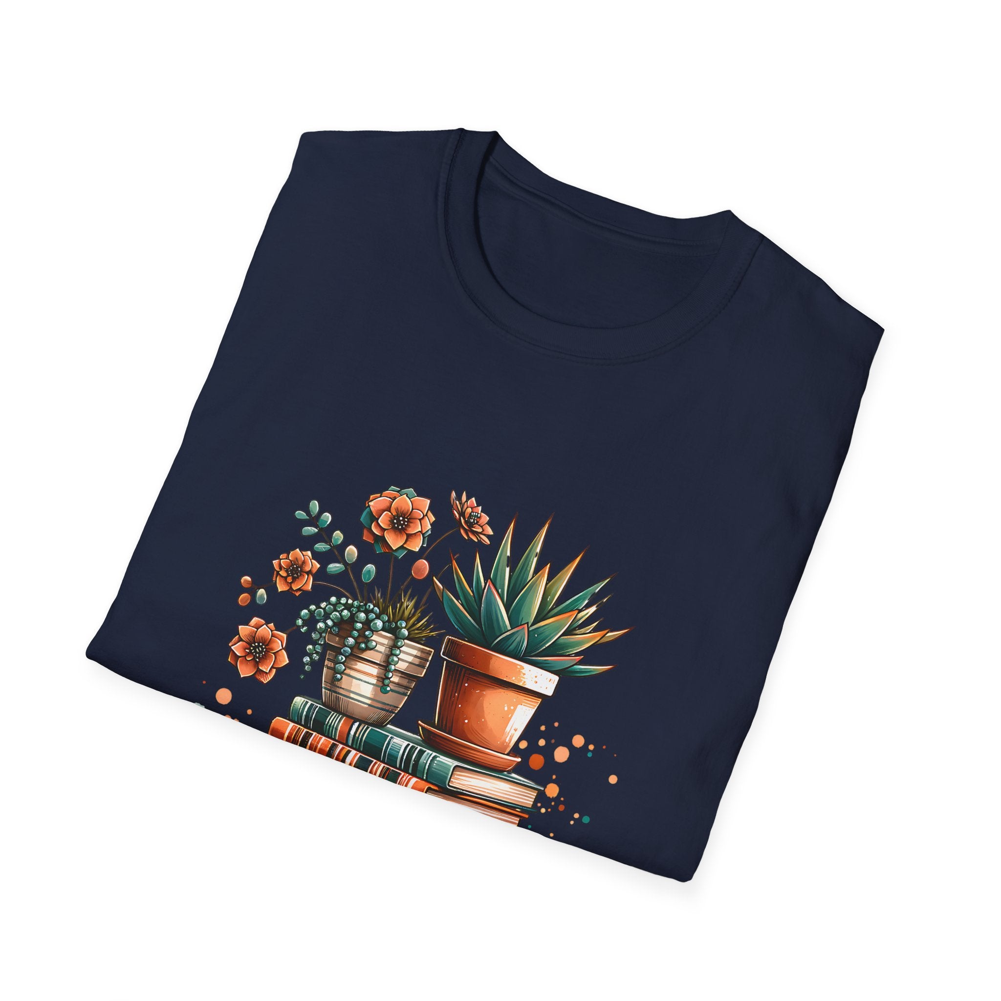 Book Lover T-Shirt — "Just a Girl Who Loves Books" Floral Stack Tee