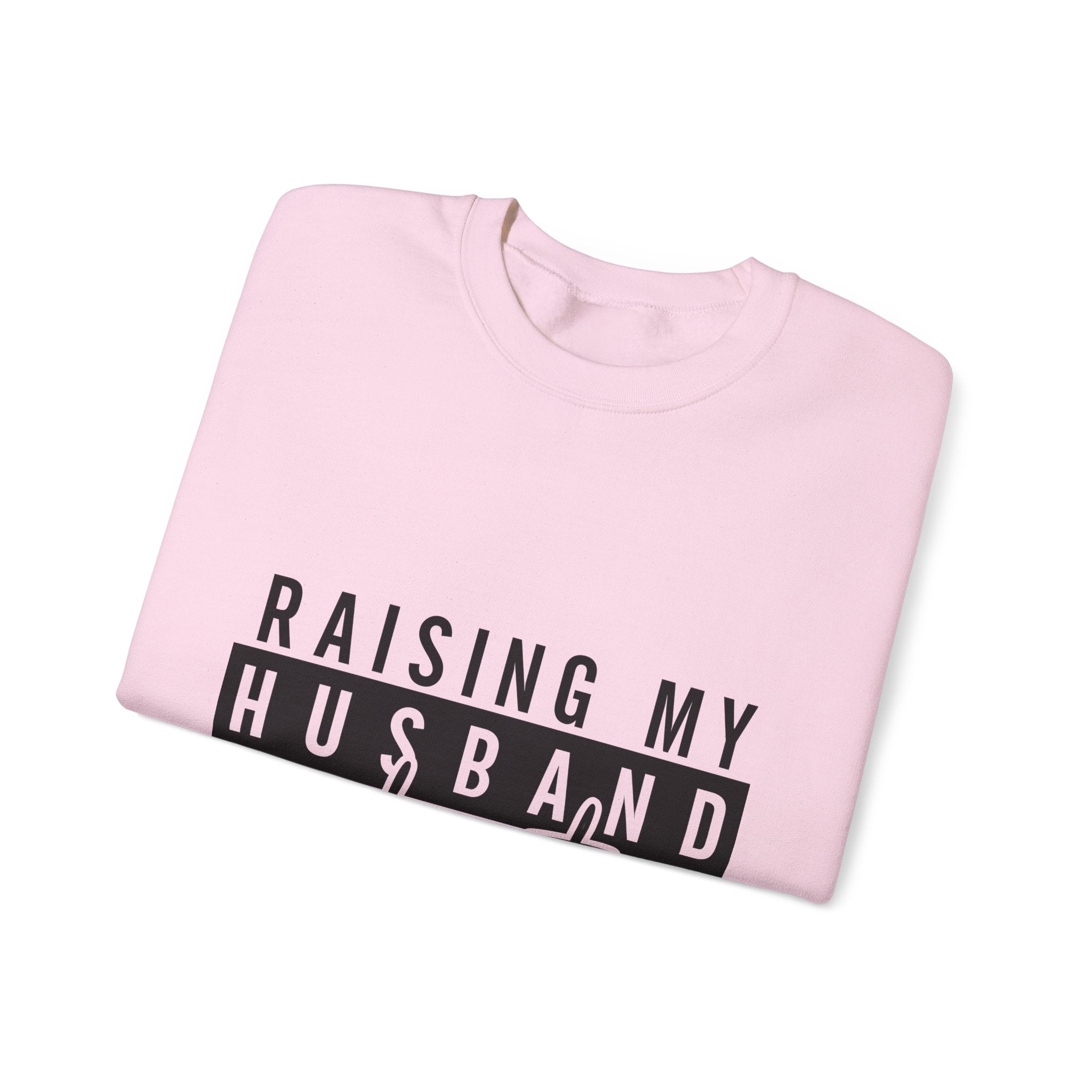 Raising My Husband Is Exhausting Sweatshirt – Funny Mama Crewneck for Tired Moms