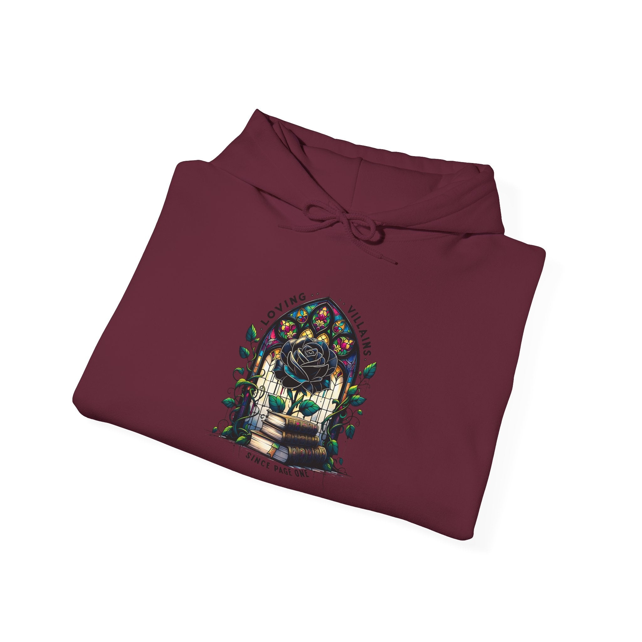 Hoodie — 'Eat the Rich' Gothic Garden Stained-Glass Hoodie