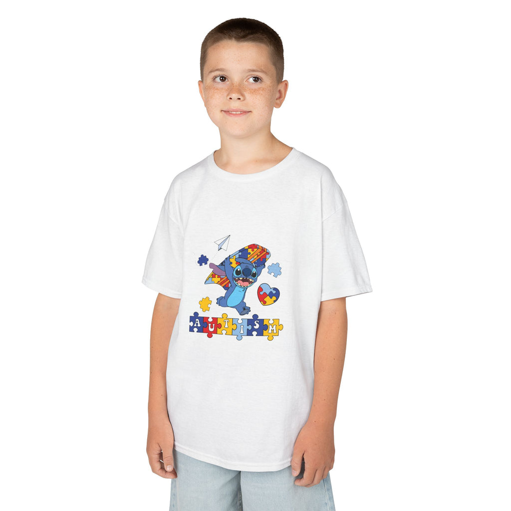 Kids Tee — Colorful Autism Puzzle Heart Design (Autism Awareness)