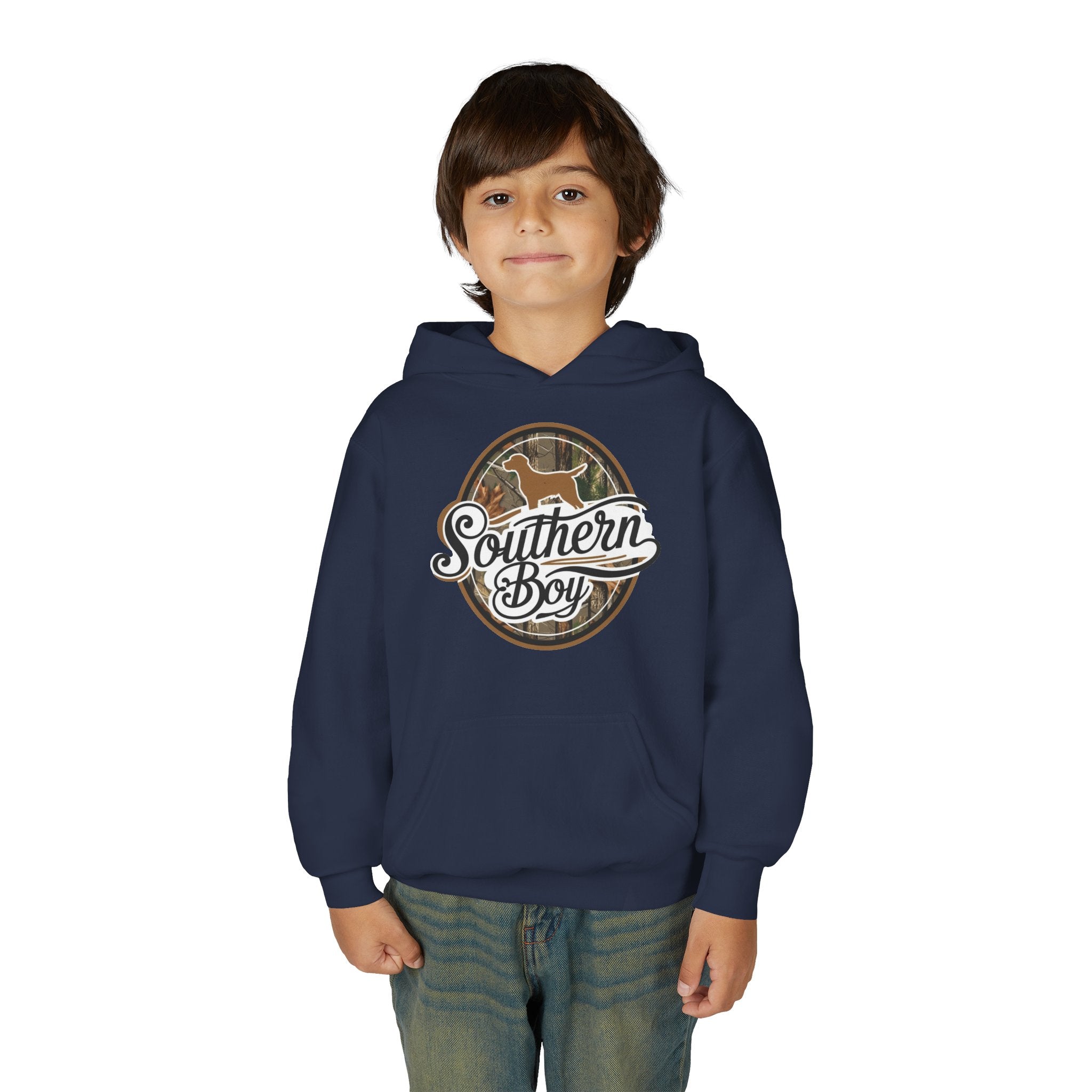 Youth Hoodie - "Southern Boy" Vintage Camo Logo