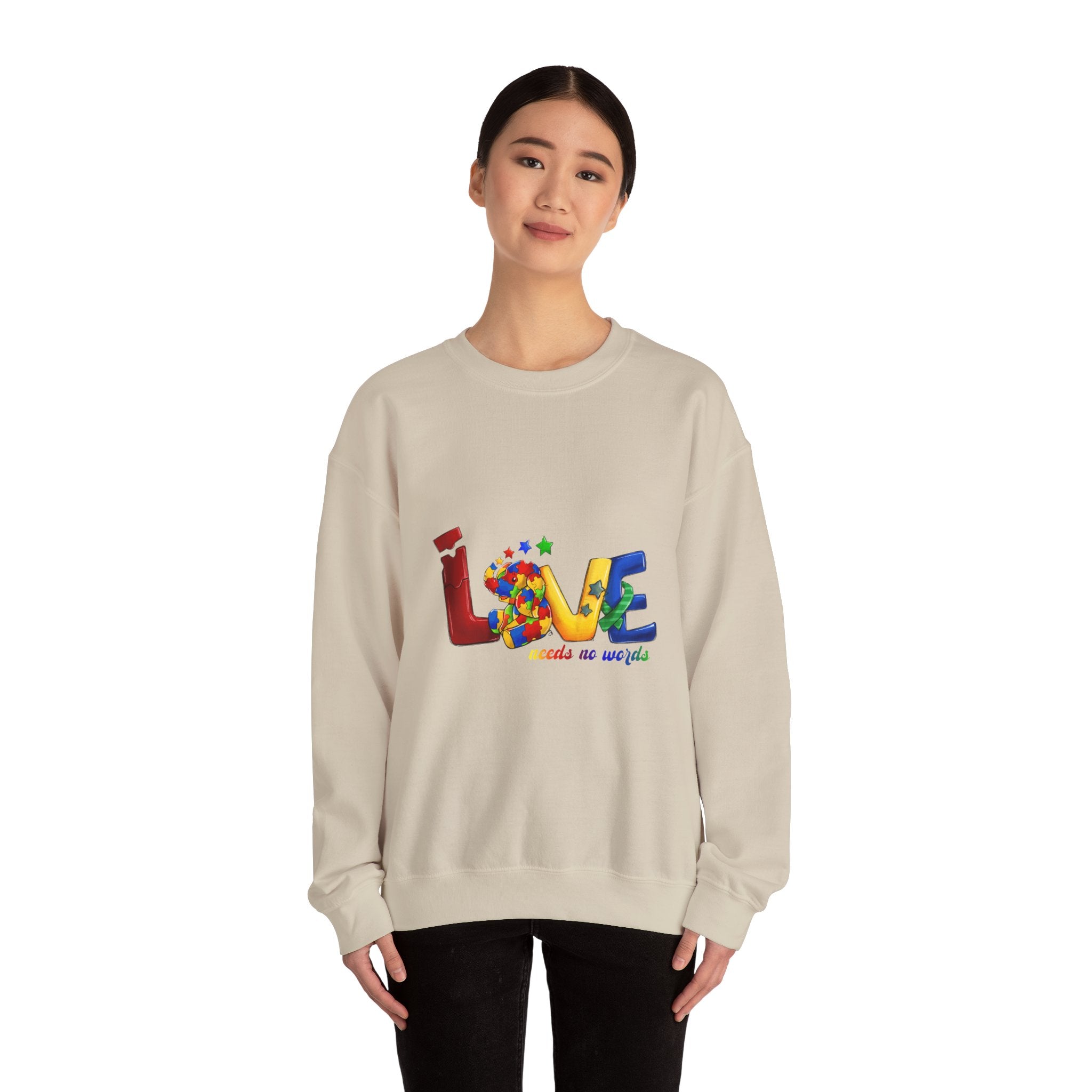 Love Needs No Labels Sweatshirt — Rainbow Pride Crewneck