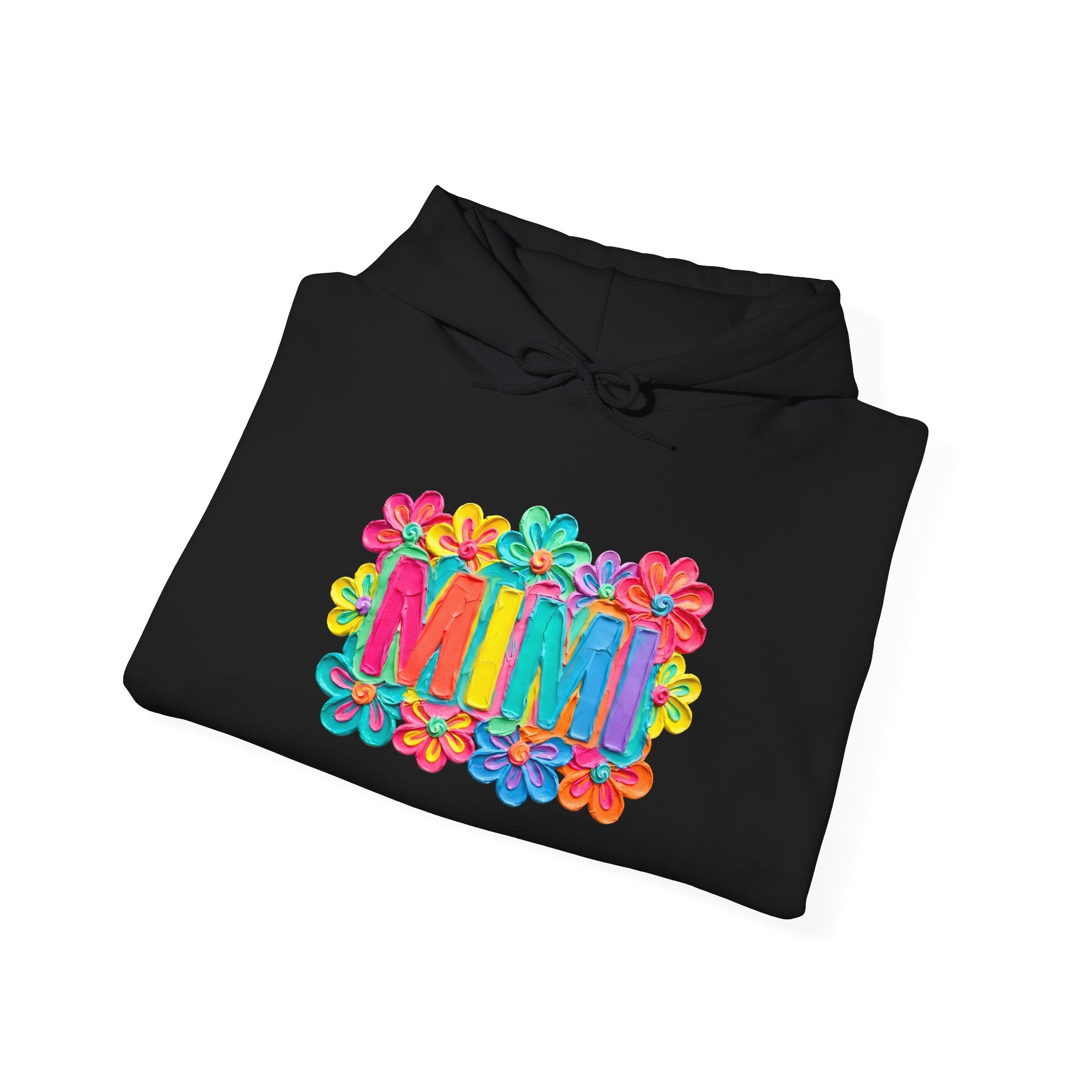 Mimi Floral Hoodie — Colorful Retro Flower Graphic Sweatshirt