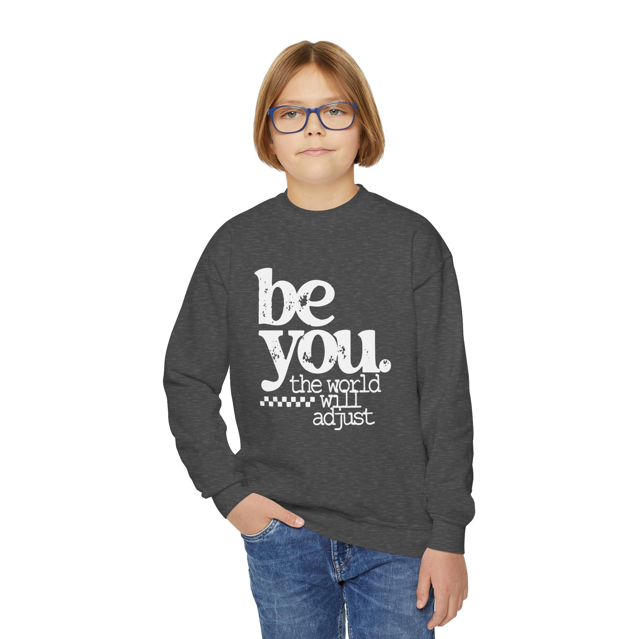 Youth Crewneck Sweatshirt — Classic White Kids Pullover