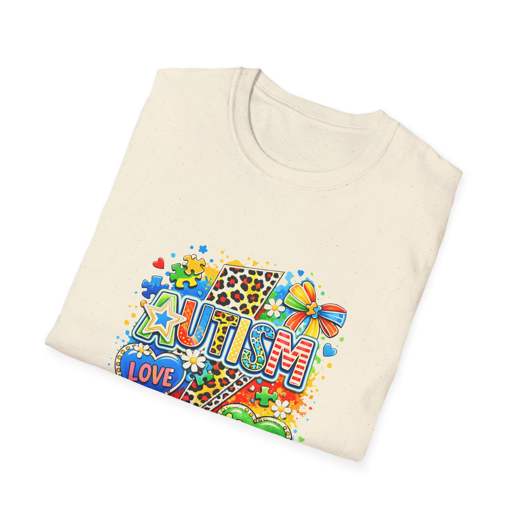 Autism Awareness T-Shirt – Love • Accept • Understand Colorful Puzzle Heart Design