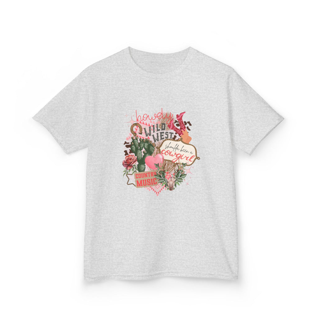 Kids Tee — "Wild West Sweetheart" Floral Cowgirl Shirt
