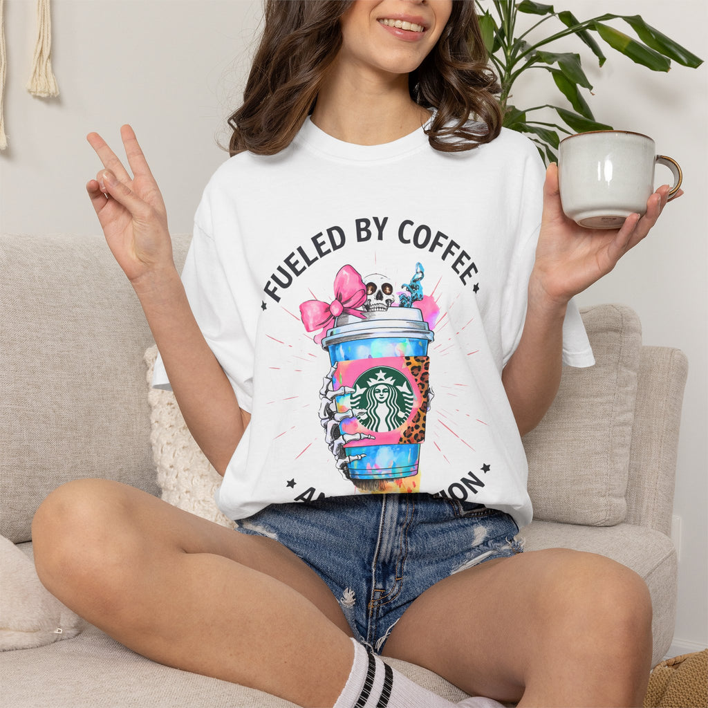 Fueled by Coffee and Ambition Graphic T-Shirt